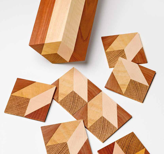 Pattern of sawn puzzle sections for marquetry work